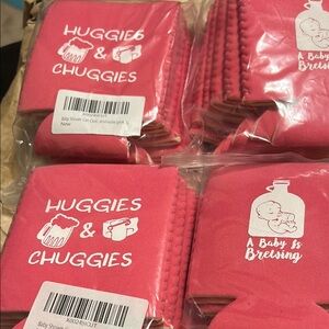 Huggies & Chuggies Pink Can Coolers